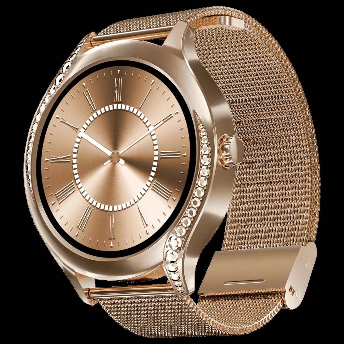boAt Enigma Gem Smartwatch with Bluetooth Calling (30.2mm AMOLED Display, IP67 Water Resistant, Rose Gold Strap)