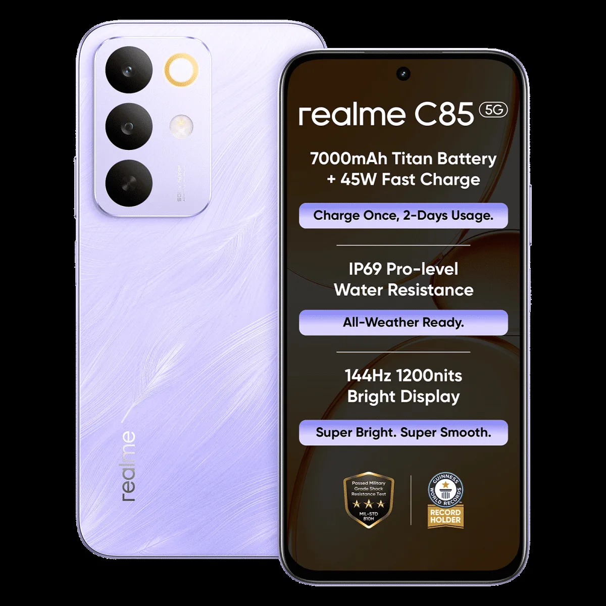 realme C85 5G (6GB RAM, 128GB, Purple)