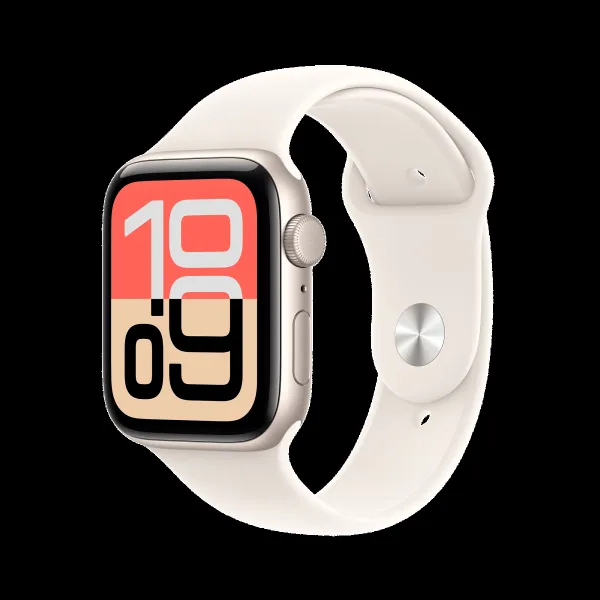 Apple Watch SE 3 GPS with Starlight Sport Band - S/M (44mm Retina LTPO OLED Display, Starlight Aluminium Case)
