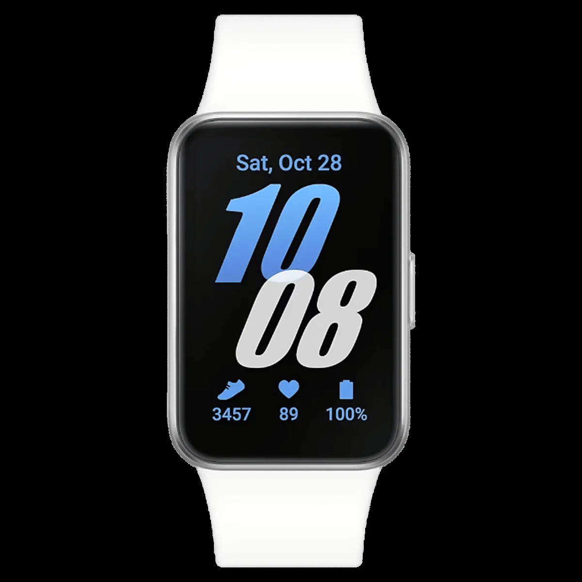 SAMSUNG Galaxy Fit3 Smartwatch with Activity Tracker (40.9mm AMOLED Display, IP68 Water Resistant, Silver Strap)