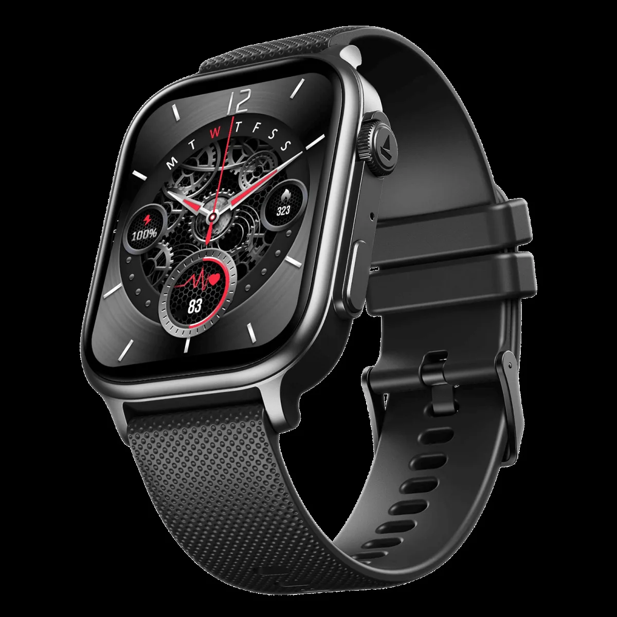 boAt Storm Infinity Max Smartwatch with Bluetooth Calling (51.05mm, HD Display, IP68 Dust, Sweat & Splash Resistant, Active Black Strap)