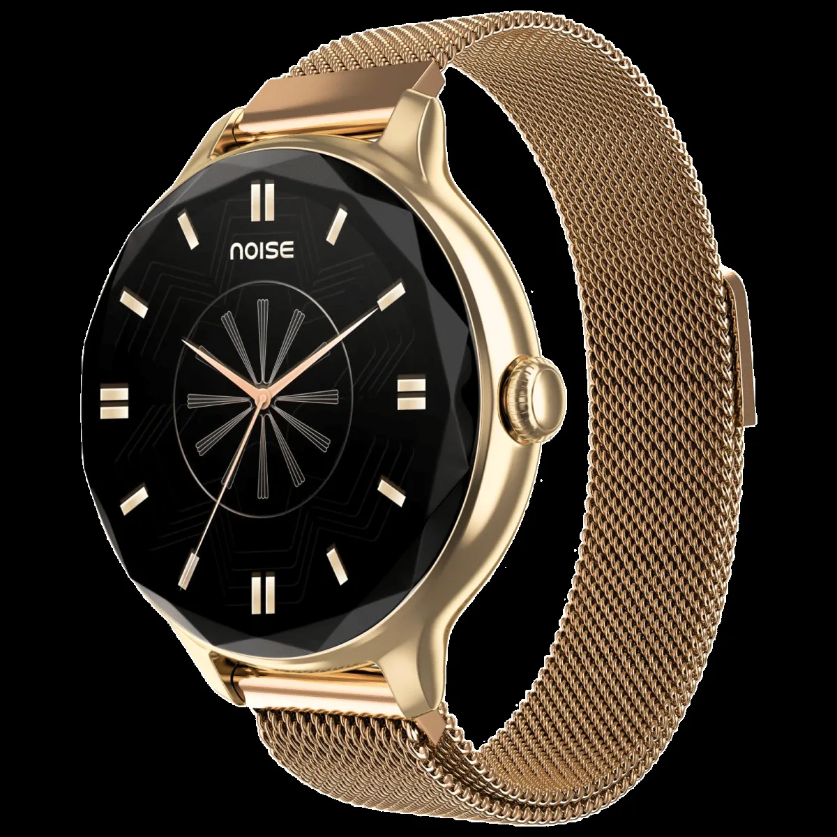 noise NoiseFit Diva Smartwatch with Bluetooth Calling (27.9mm AMOLED Display, IP67 Water Resistant, Gold Link Strap)
