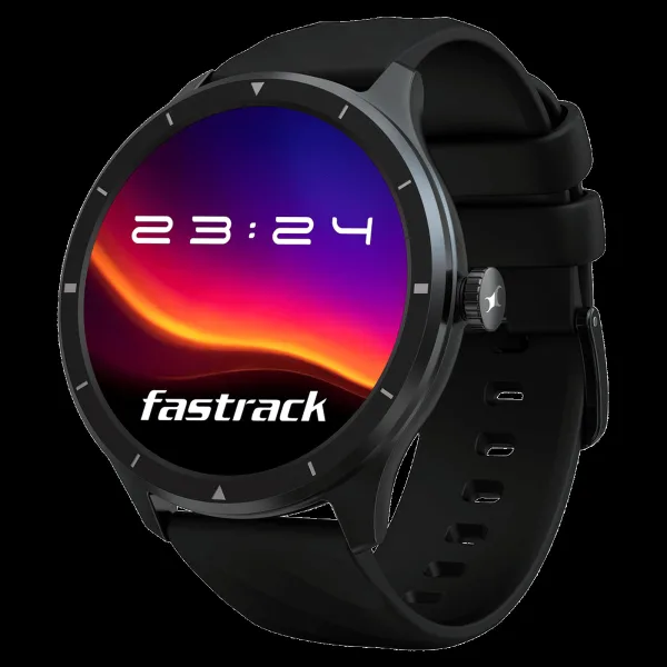 fastrack Revoltt FR2 Smartwatch with Bluetooth Calling (35mm UltraVU TFT Display, IP68 Water Resistant, Black Strap)