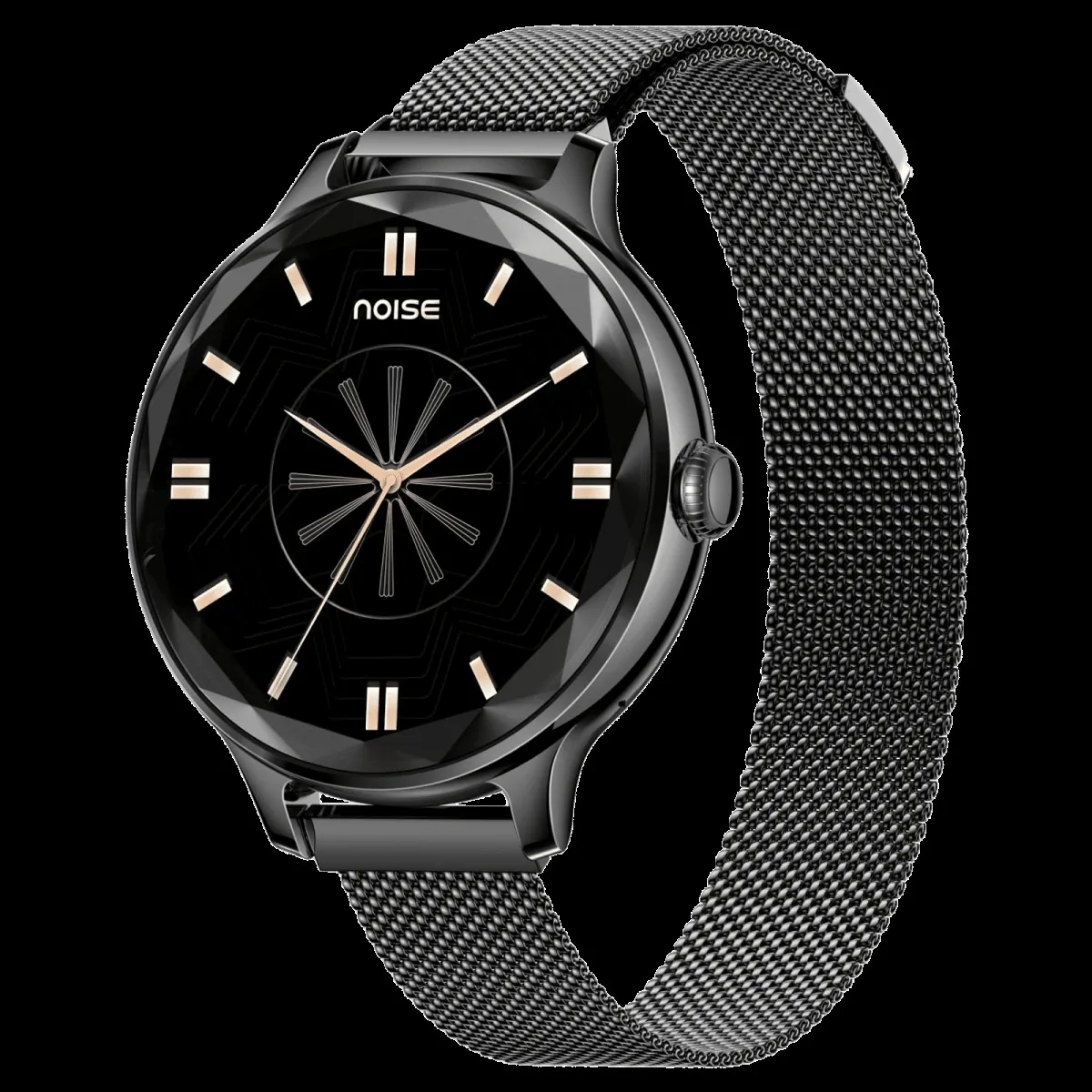 noise NoiseFit Diva Smartwatch with Bluetooth Calling (27.9mm AMOLED Display, IP67 Water Resistant, Black Link Strap)