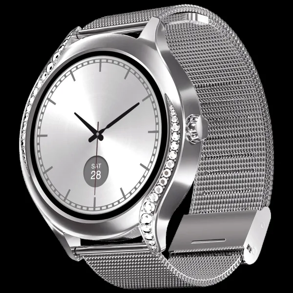 boAt Enigma Gem Smartwatch with Bluetooth Calling (30.2mm AMOLED Display, IP67 Water Resistant, Metallic Silver Strap)