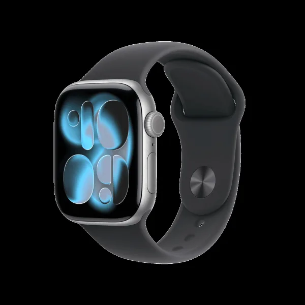 Apple Watch Series 11 GPS with Black Sport Band - S/M (42mm Retina LTPO3 OLED Display, Space Grey Aluminium Case)