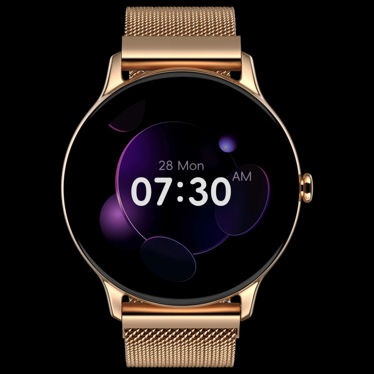 noise Twist Go Smartwatch with Bluetooth Calling (35mm TFT Display, IP67 Water Resistant, Gold Link Strap)