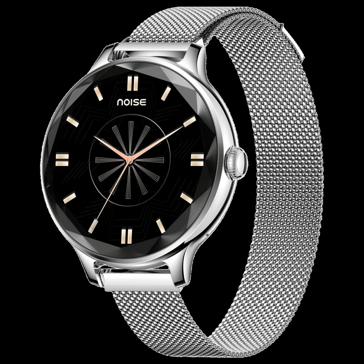 noise NoiseFit Diva Smartwatch with Bluetooth Calling (27.9mm AMOLED Display, IP67 Water Resistant, Silver Link Strap)