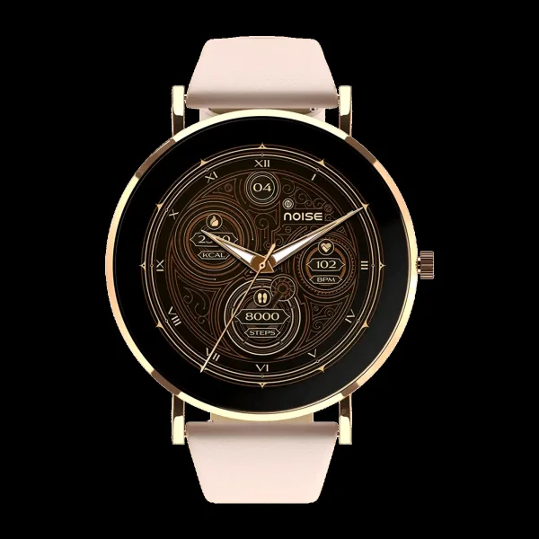 noise NoiseFit Diva 2 Smartwatch with Bluetooth Calling (36mm AMOLED Display, IP68 Water Resistant, Rose Pink Strap)