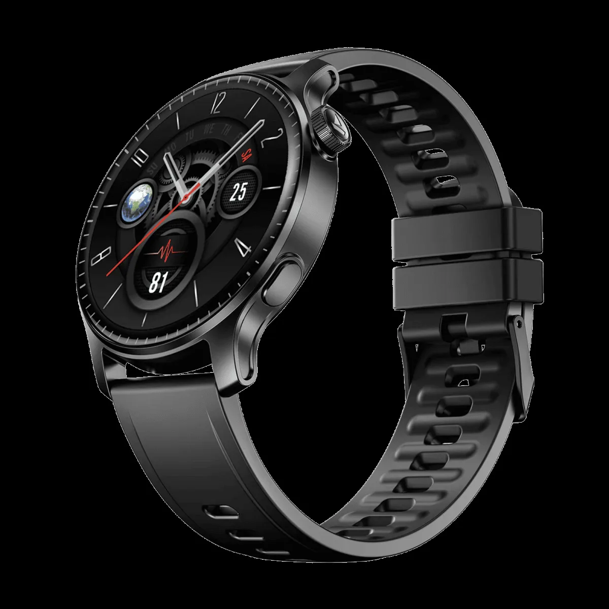 boAt Ultima Summit Smartwatch with Bluetooth Calling (36.32mm AMOLED Display, IP68 Water Resistant, Onyx Black Strap)