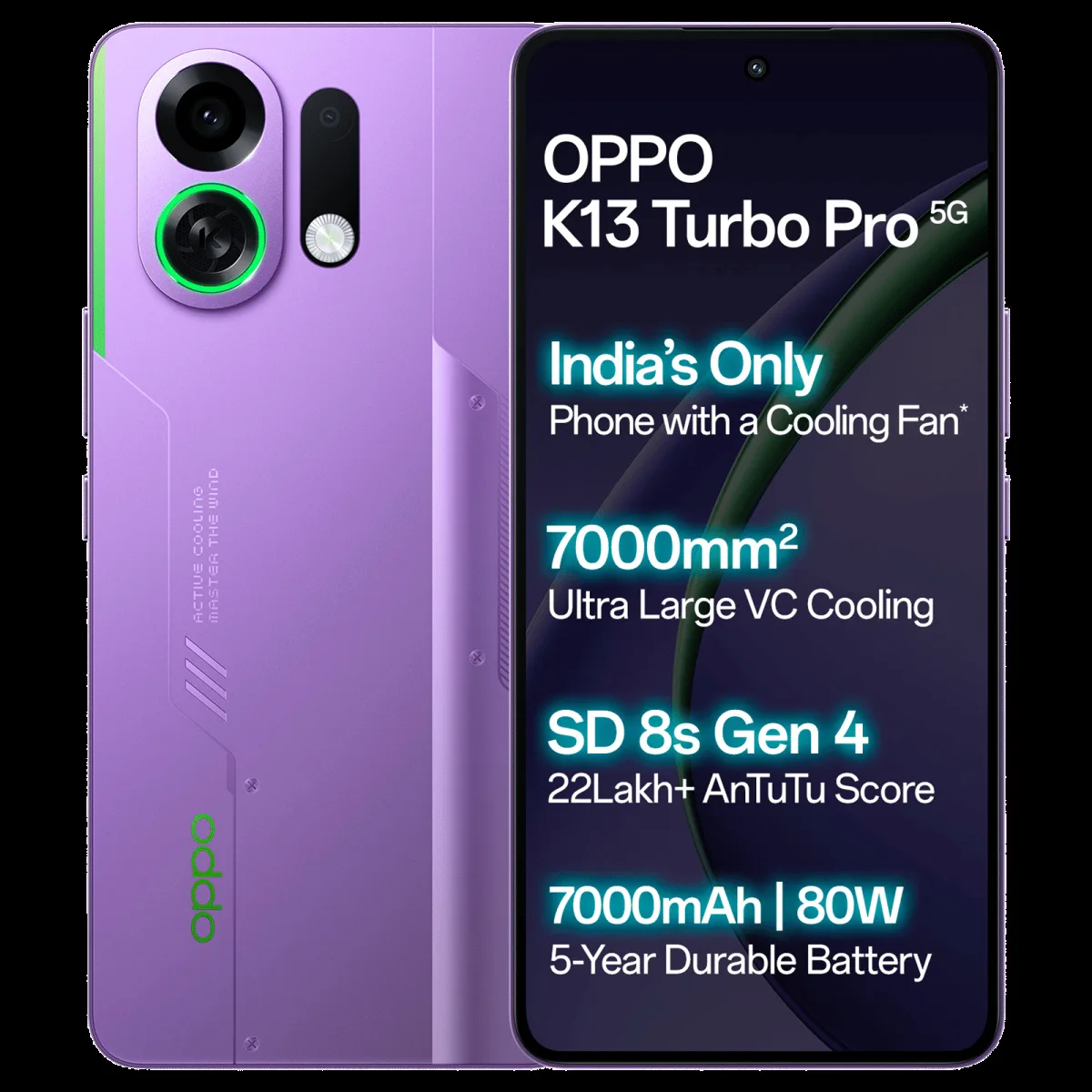 oppo K13 Turbo Pro 5G (12GB RAM, 256GB, Purple Phantom)