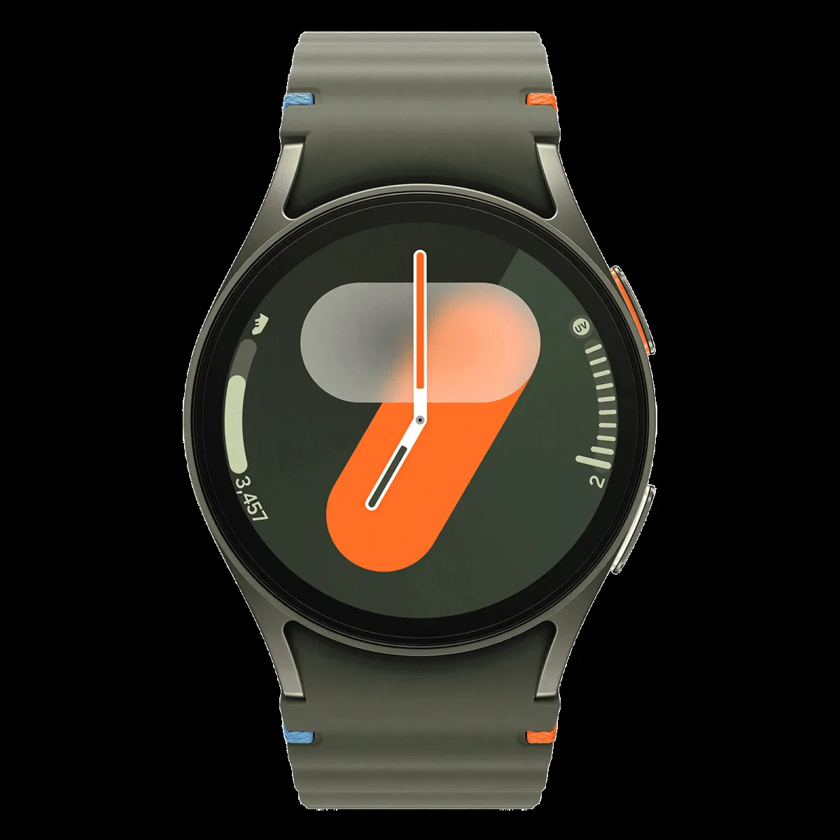 SAMSUNG Galaxy Watch7 Wi-Fi+Bluetooth Wear OS Smartwatch (33.3mm Super AMOLED Display, 3nm Processor, Dual-Frequency GPS, Green Strap)