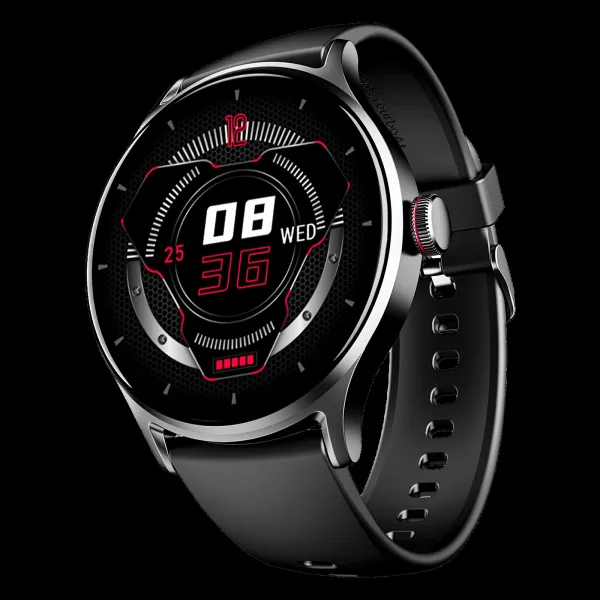 boAt Lunar Vista Smartwatch with Bluetooth Calling (38.6mm HD Display, IP68 Sweat Resistant, Active Black Strap)