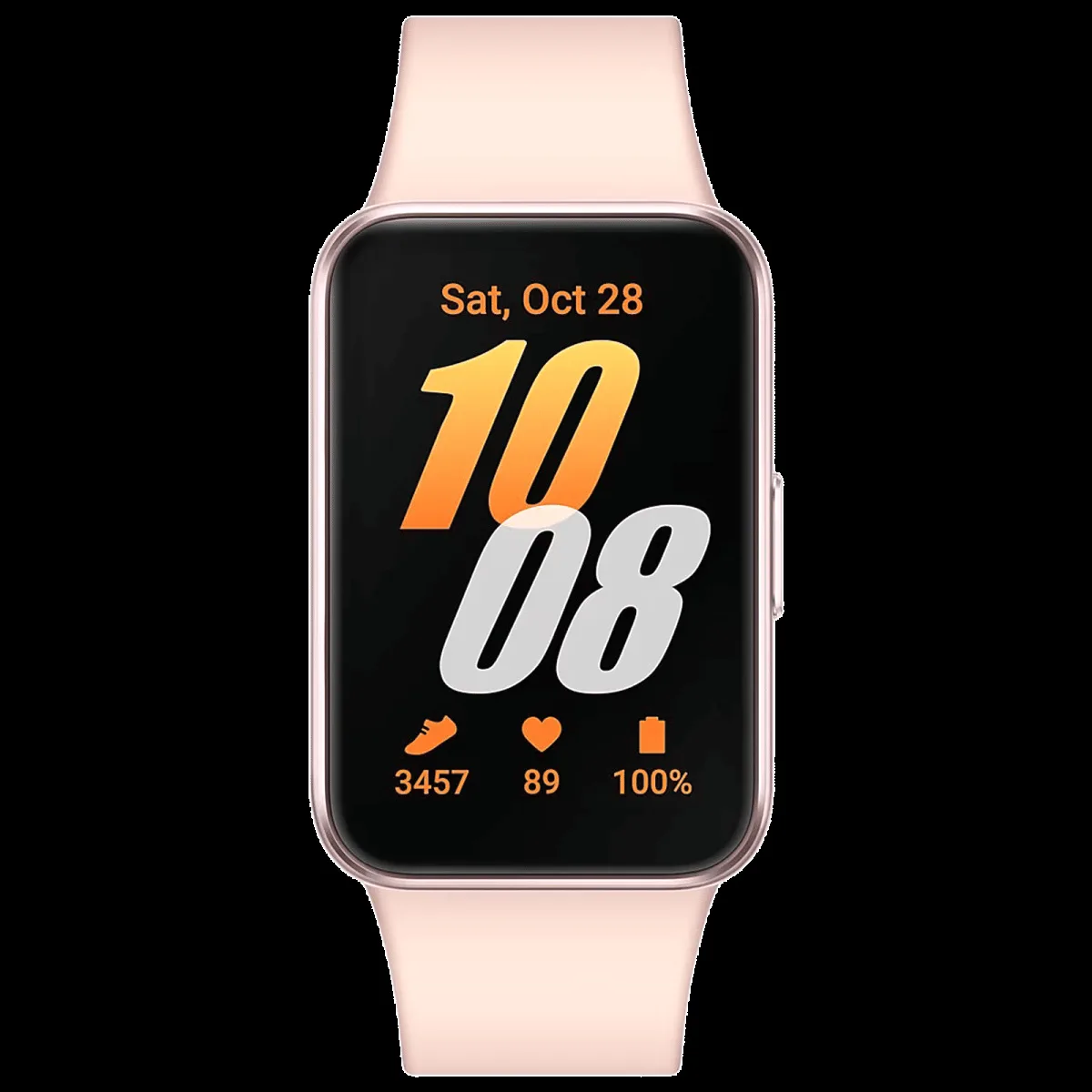 SAMSUNG Galaxy Fit3 Smartwatch with Activity Tracker (40.9mm AMOLED Display, IP68 Water Resistant, Pink Gold Strap)