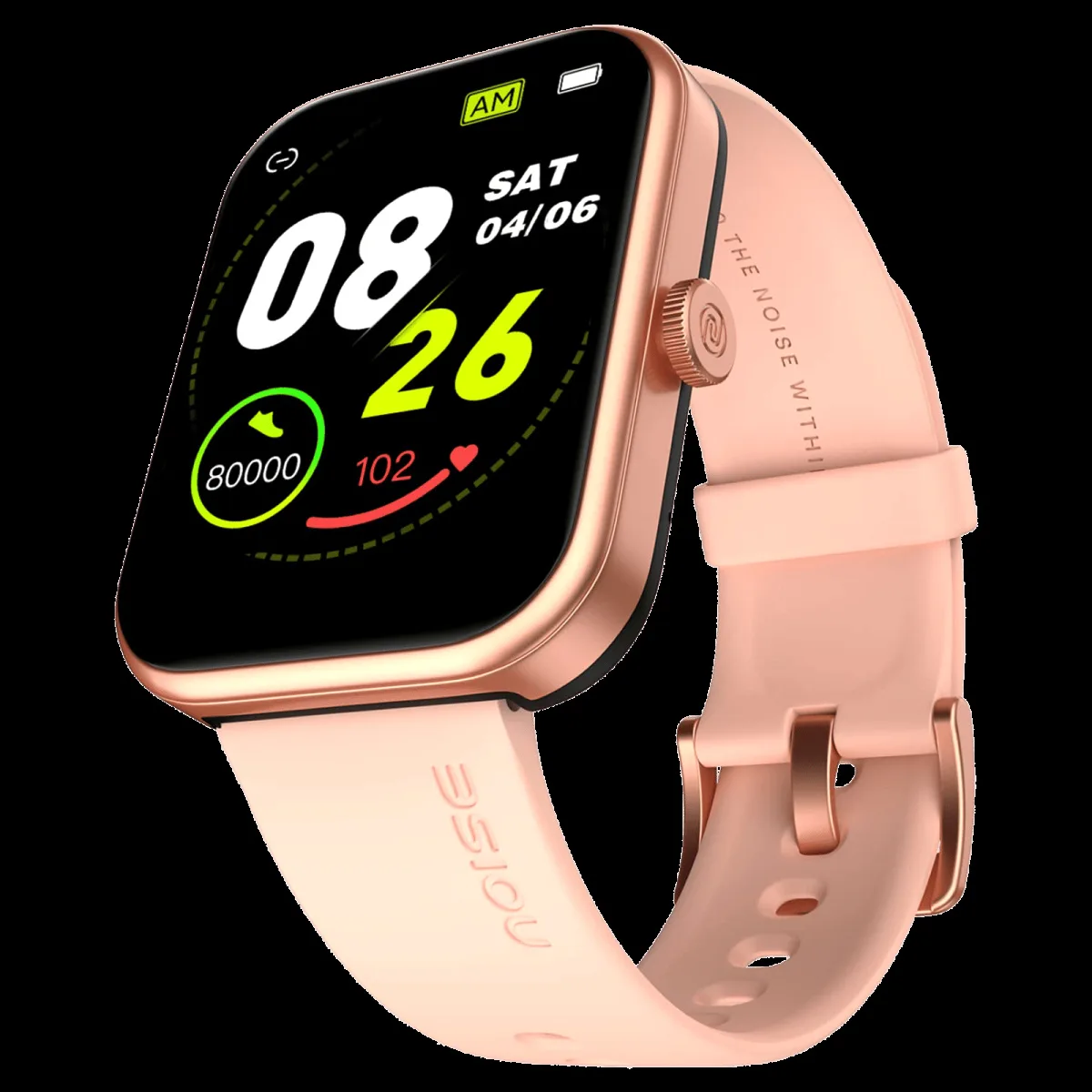 noise ColorFit Victor 2025 Smartwatch with Bluetooth Calling (46.9mm TFT LCD Display, IP68 Water Resistant, Rose Pink Strap)