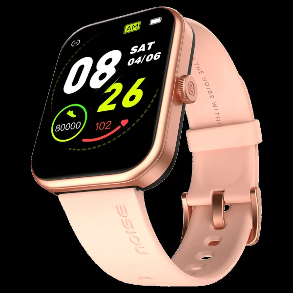 noise ColorFit Victor 2025 Smartwatch with Bluetooth Calling (46.9mm TFT LCD Display, IP68 Water Resistant, Rose Pink Strap)