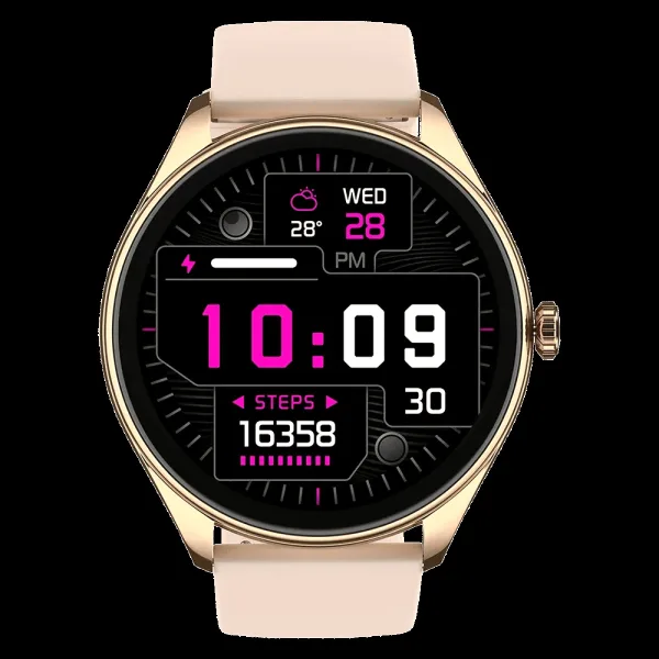 noise NoiseFit Twist 2 Smartwatch with Bluetooth Calling (36.32mm, AMOLED Display, IP67 Water Resistant, Rose Pink Strap)