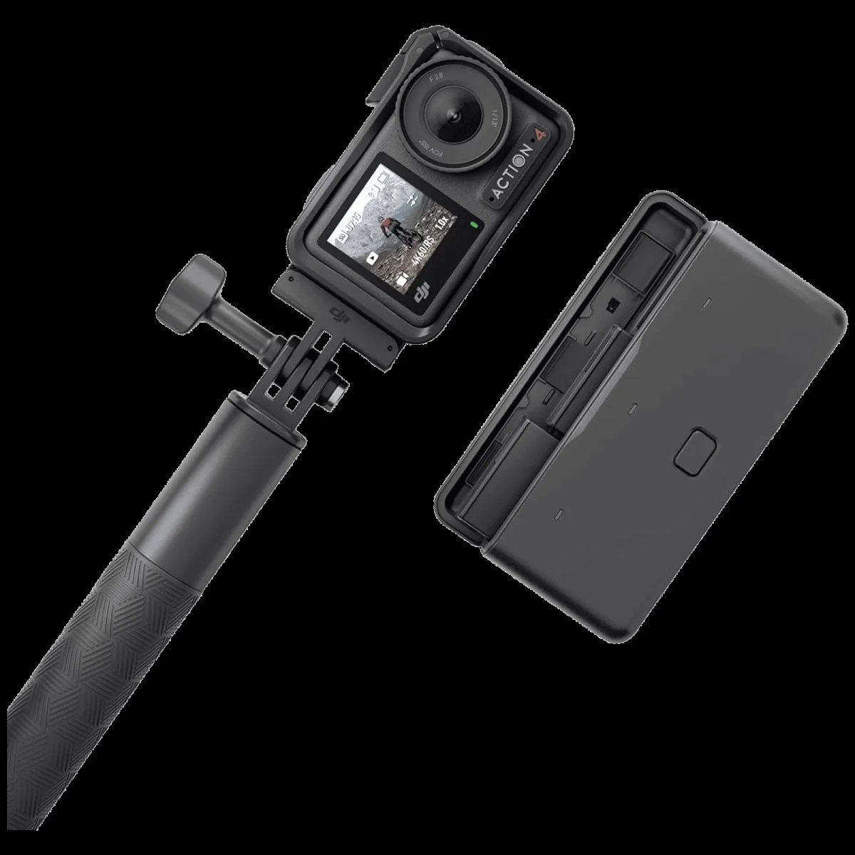DJI Osmo Action 4 Adventure Combo 4K and 10MP 120 FPS Waterproof Sports Action Camera with CMOS Sensor (Black)