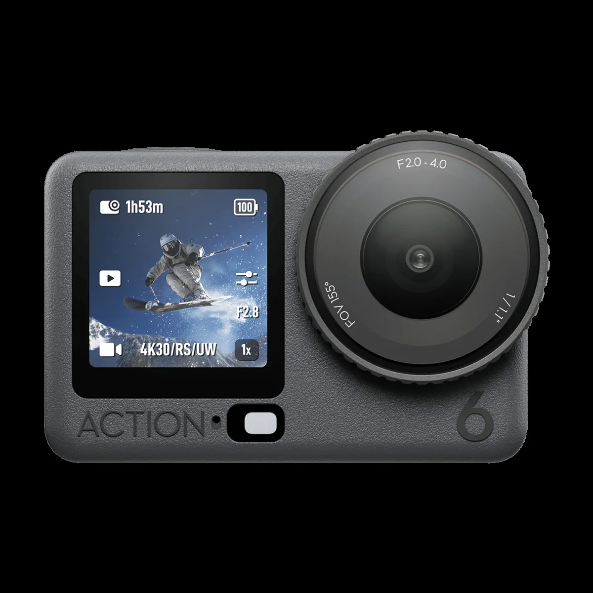 DJI Osmo Action 6 Standard Combo 8k and 38MP 30 FPS Waterproof Sports Action Camera with Variable Aperture (Black)
