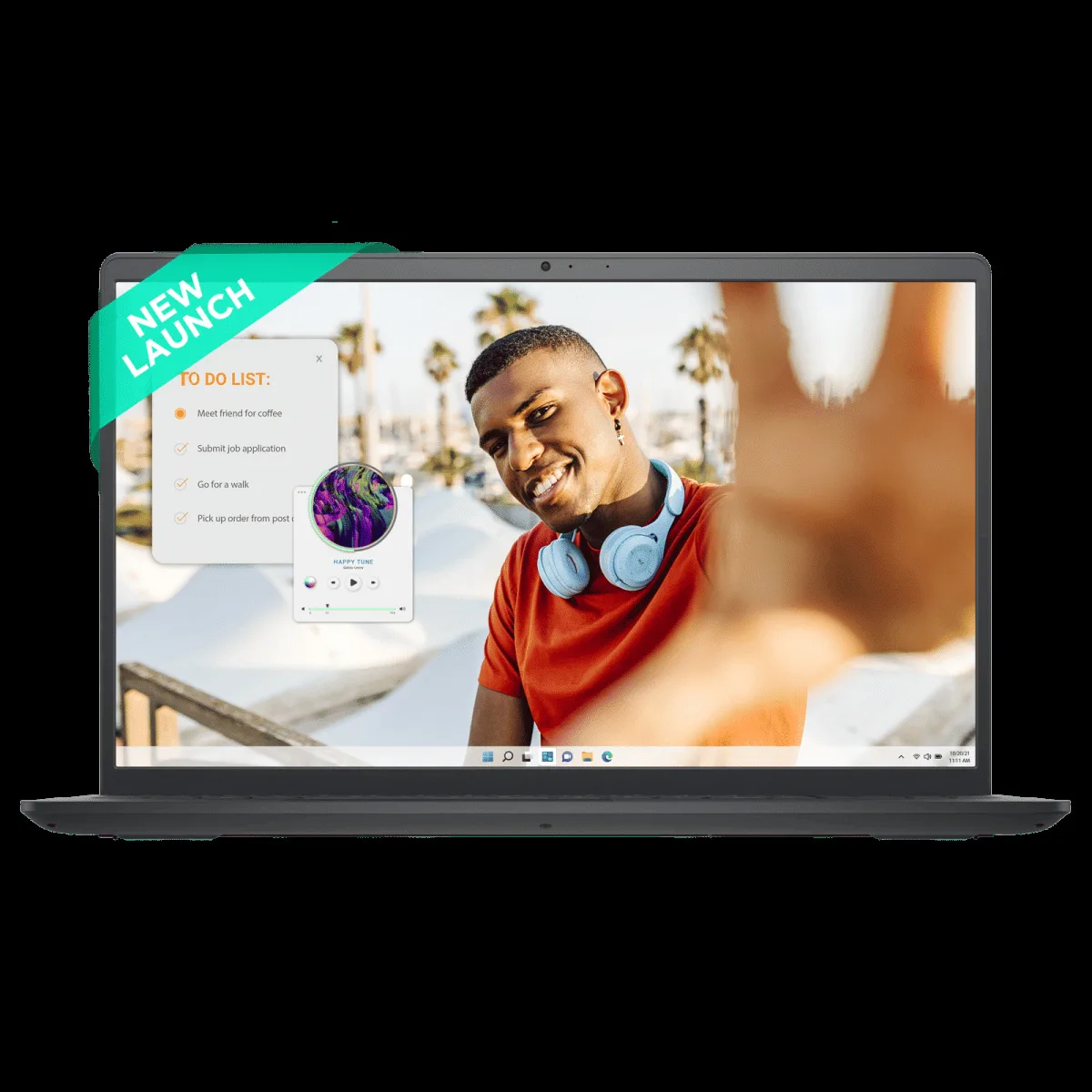 DELL DC15255 AMD Ryzen 5 Notebook Laptop (8GB, 512GB SSD, Windows 11, 15.6 inch Full HD Display, MS Office Home 2024, Carbon Black, 1.66 KG)