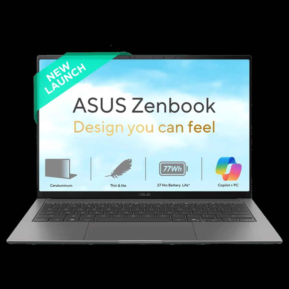 ASUS Zenbook S14 Intel Core Ultra 9 386H Touchscreen Laptop (16GB, 512GB SSD, Windows 11 Home, 14 inch 3K OLED Display, MS Office 2024, Antrim Gray, 1.2 KG)