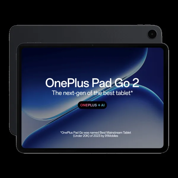 OnePlus Pad Go 2 Wi-Fi+5G Android Tablet (12.1 Inch, 8GB RAM, 256GB ROM, Shadow Black)