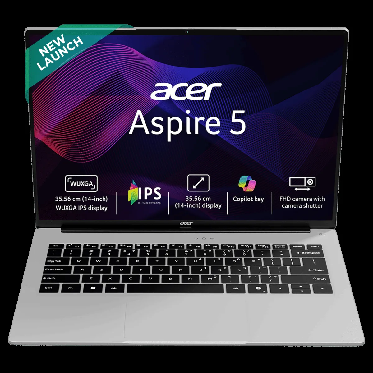 Acer Aspire 5 Intel Core Ultra 5 Laptop (16GB, 512GB SSD, Windows 11 Home, 14 inch WUXGA IPS Display, MS Office, Silver, 1.2 KG)