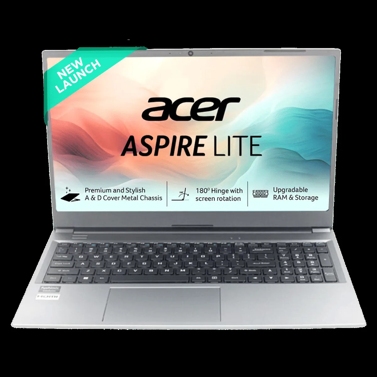 Acer Aspire Lite AMD Ryzen 3 7330U Thin & Light Laptop (8GB, 512GB SSD, Windows 11 Home, 15.6 inch Full HD IPS Display, MS Office, Steel Gray, 1.59 KG)