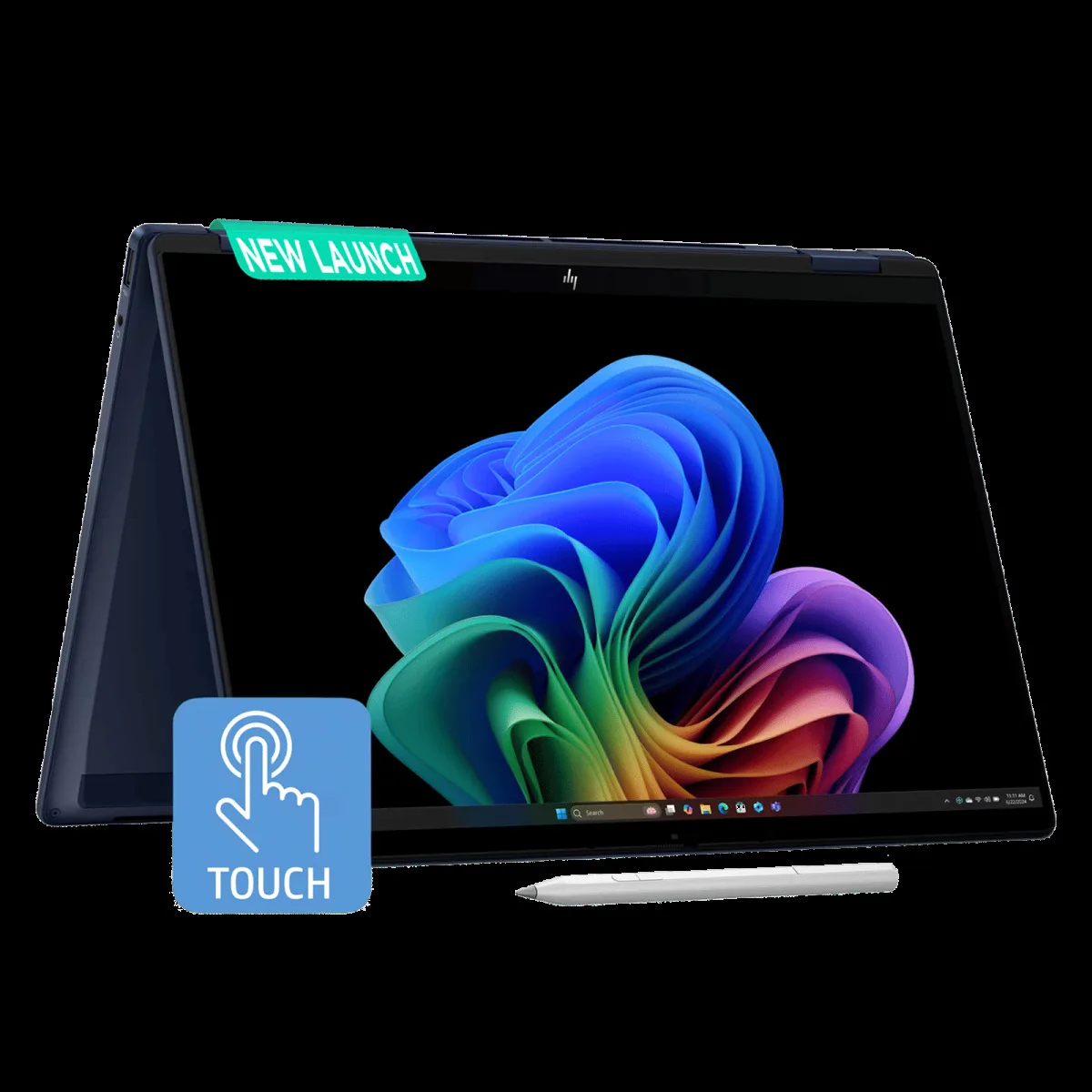 HP OmniBook X Flip Intel Core Ultra 7 2-in-1 Laptop (16GB, 1TB SSD, Windows 11 Home, 14 inch UWVA OLED Display, MS Office Home 2024, Atmospheric Blue, 1.38 KG)