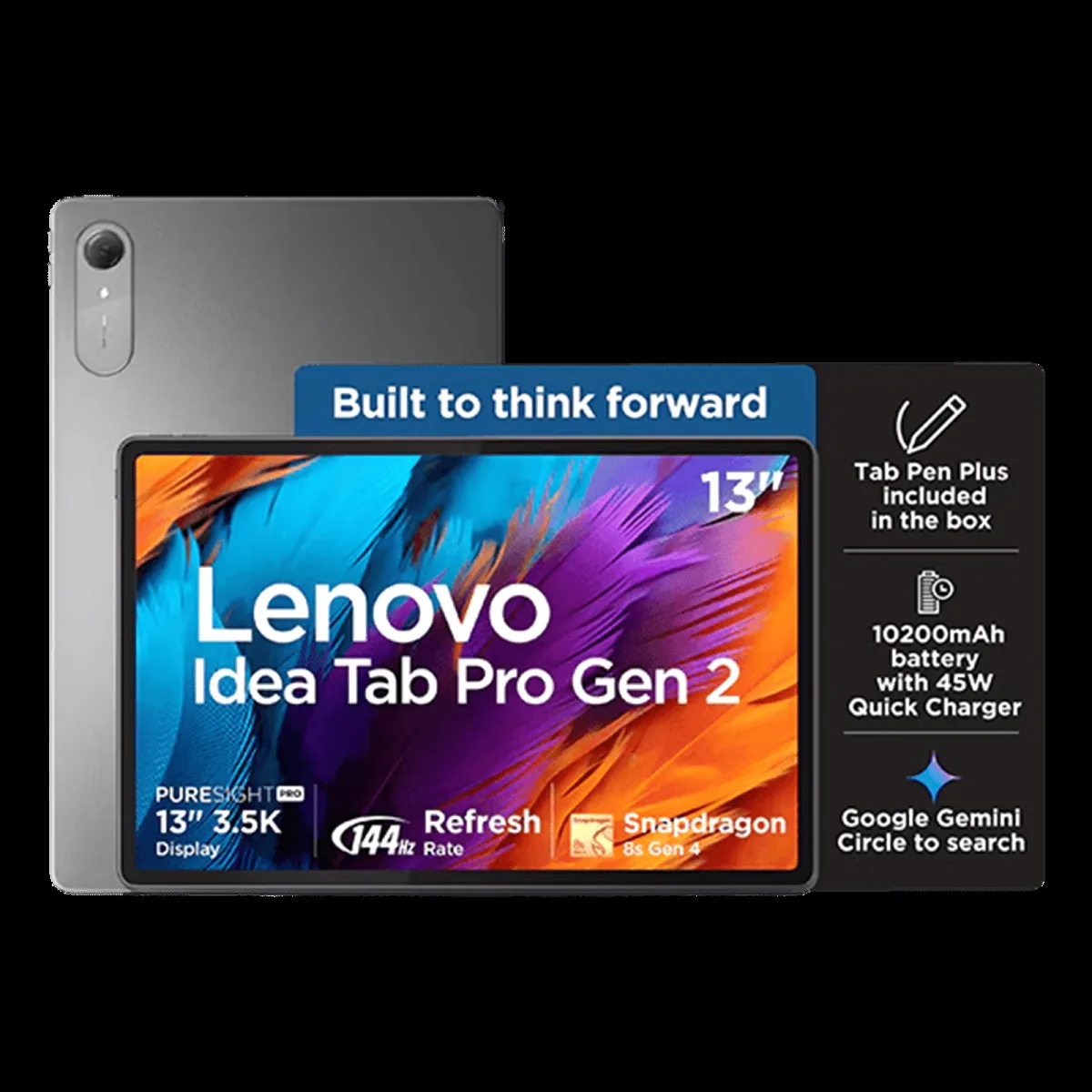 Lenovo Idea Tab Pro Gen 2 Wi-Fi Android Tablet with Tab Pen Plus (13 Inch, 12GB RAM, 256GB ROM, Luna Grey)