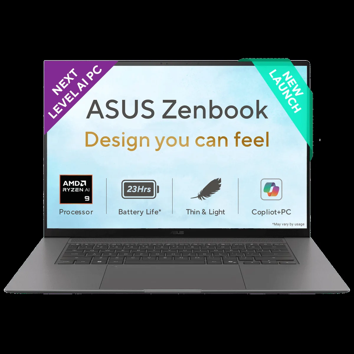 ASUS Zenbook S16 AMD Ryzen AI 9 Touchscreen Thin & Light Laptop (32GB, 1TB SSD, Windows 11 Home, 16 inch 3K OLED Display, MS Office Home 2024, Antrim Gray, 1.5 KG)