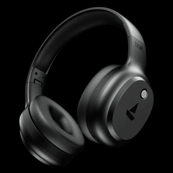 boAt Rockerz 421 Bluetooth Headphone with Mic (40 Hours Playback, Over Ear, Black Sabre)