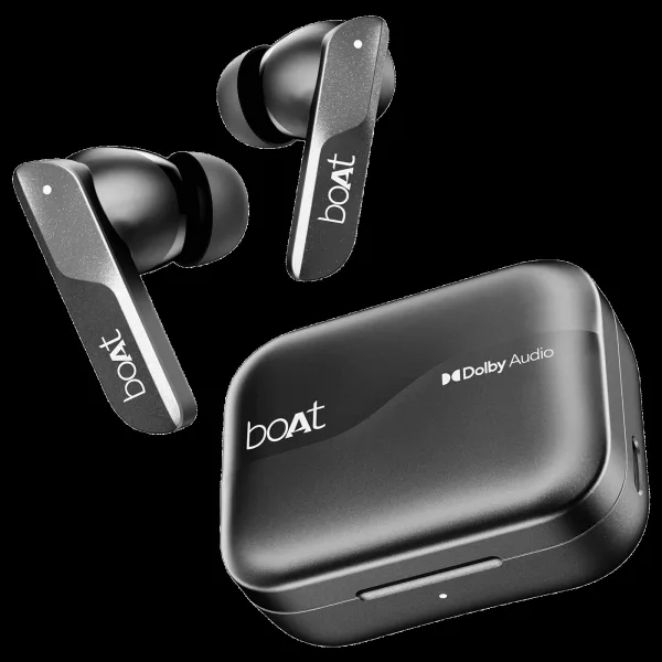 boAt Airdopes 800 TWS Earbuds with Environmental Noise Cancellation (IPX5 Water Resistant, ASAP Charge, Interstellar Black)