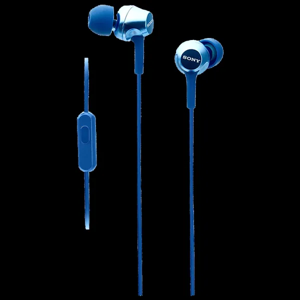 SONY MDR-EX255APLQIN Wired Earphone with Mic (In Ear, Blue)