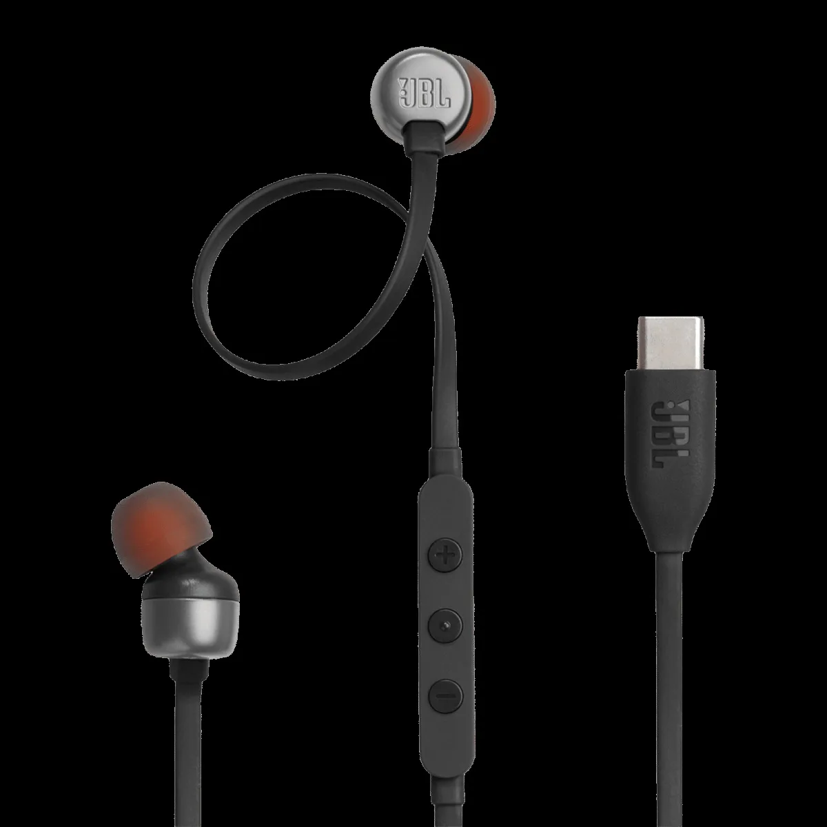 JBL T310C Wired Earphone with Mic (USB Type-C Connector, In Ear, Black)