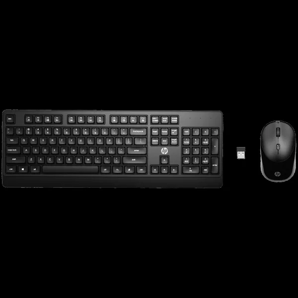 HP KM250 2.4 GHz Wireless Keyboard & Mouse Combo (1200 DPI, Ergonomic Design, Black)