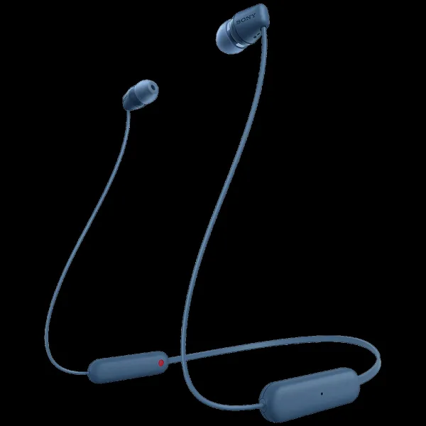 SONY WI-C100 Neckband (IPX4 Sweat & Splashproof, 25 Hours Playtime, Blue)