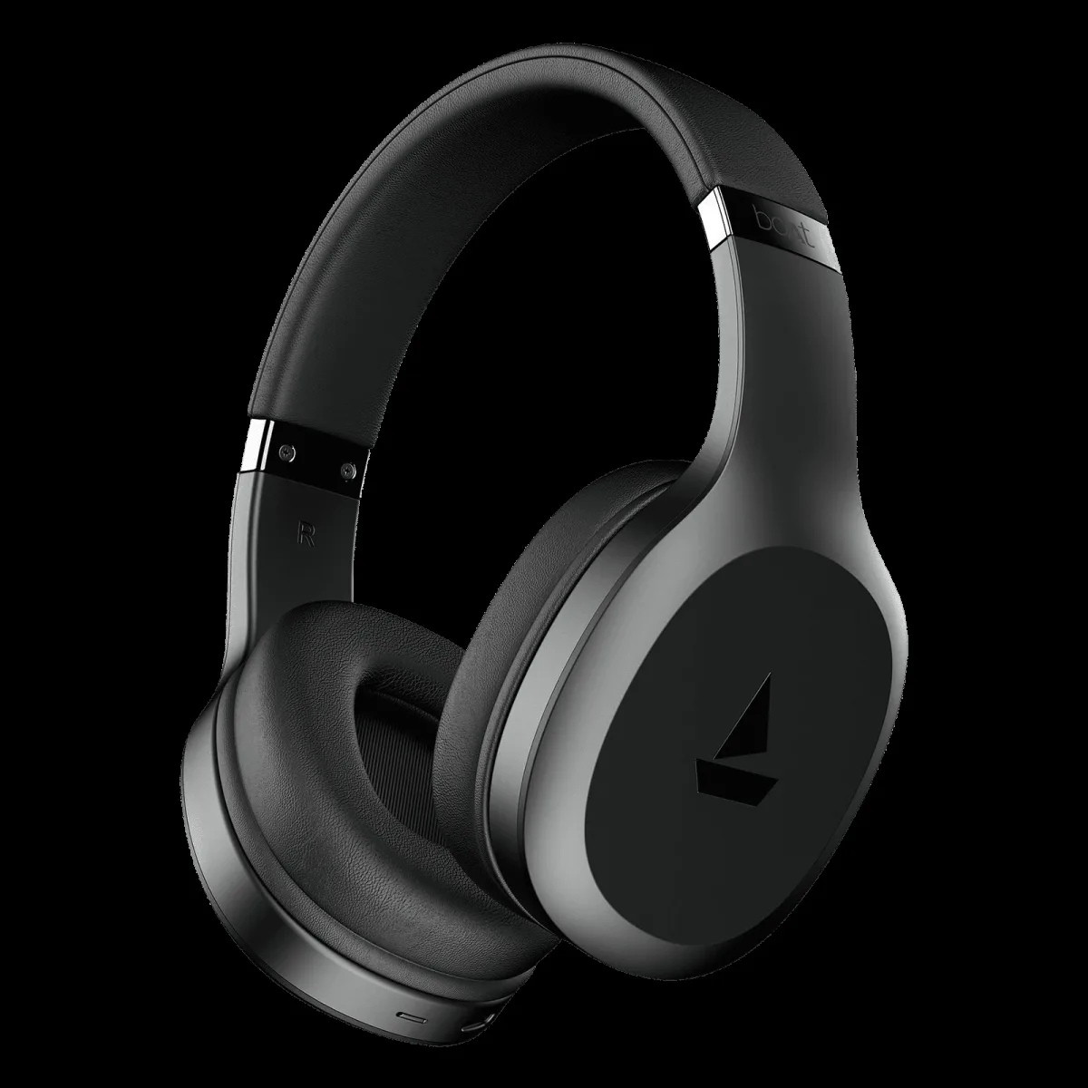 boAt Rockerz 412 Bluetooth Headphone with Mic (60 Hours Playback, Over Ear, Active Black)q