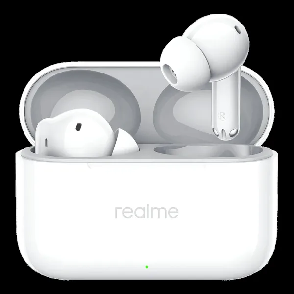 realme Buds T200 RMA2410 TWS Earbuds with Active Noise Cancellation (IP55 Water Resistant, 12.4mm Dynamic Bass Drivers, Snowy White)
