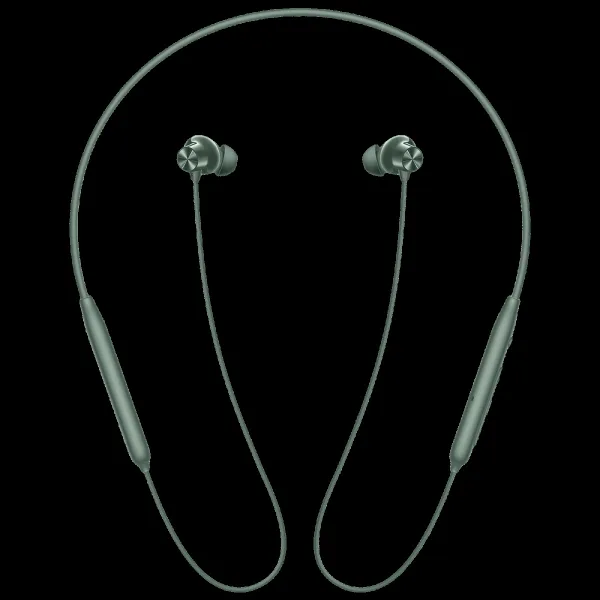 OnePlus Bullets Wireless Z2 E306A Neckband with Active Noise Cancellation (IP55 Water Resistant, Upto 28 Hours Playback, Grand Green)