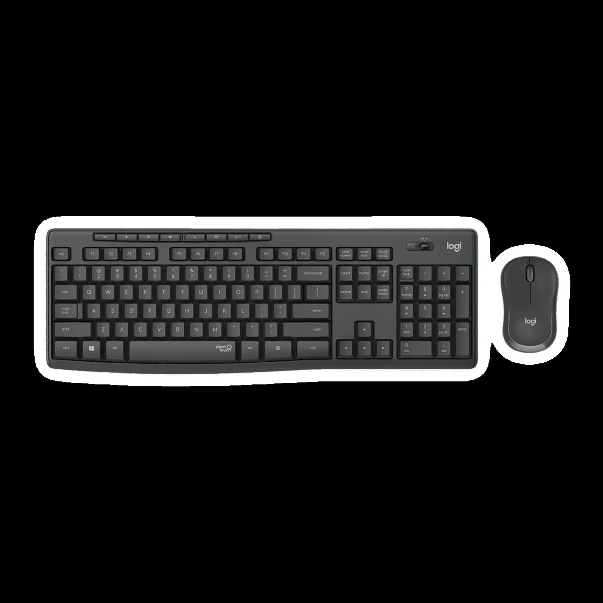 logitech MK295 Silent Wireless Keyboard & Mouse Combo (Spill Resistant, Black)