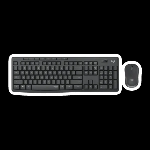 logitech MK295 Silent Wireless Keyboard & Mouse Combo (Spill Resistant, Black)