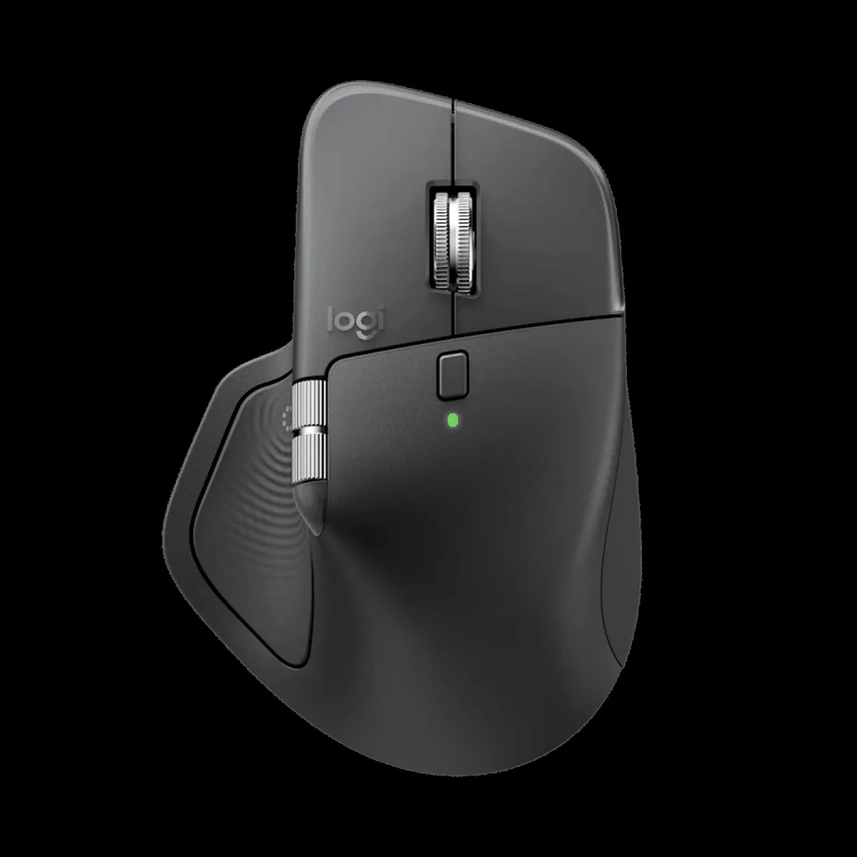 Logitech MX Master 4 Rechargeable Bluetooth 5.1 Wireless Optical Performance Mouse with Thumb Wheel (8000 DPI Adjustable, MagSpeed Scroll Wheel, Graphite)