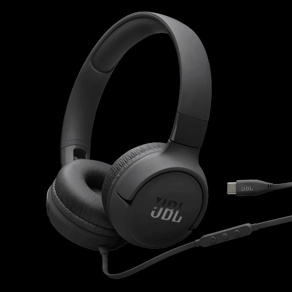 JBL Tune 520C JBLT520CBLK Wired Headphone with Mic (USB Type-C Connector, On Ear, Black)