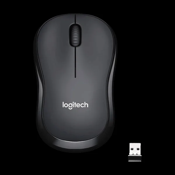 logitech M221 Wireless Optical Mouse with Silent Click Buttons (1000 DPI, Ambidextrous Design, Black)