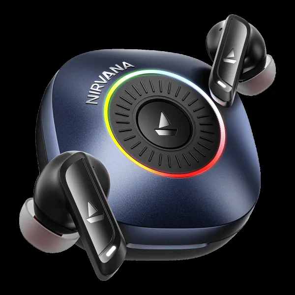 boAt Nirvana Crown PP0031 TWS Earbuds with Hybrid Active Noise Cancellation (IPX4 Water Resistance, ASAP Charge, Sapphire Blue)