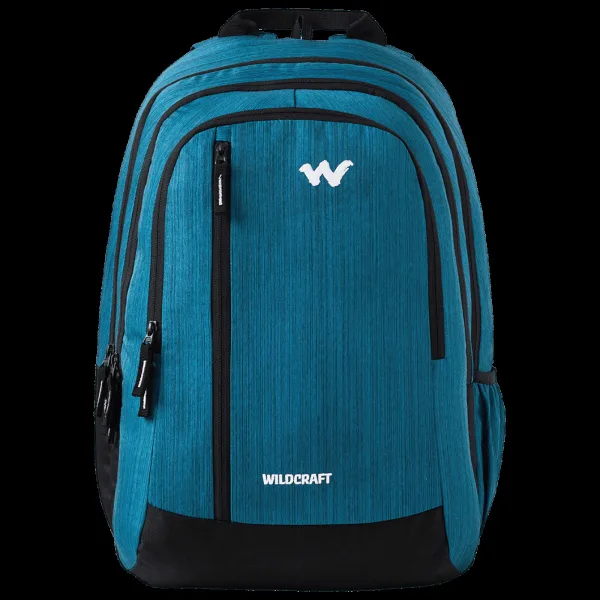 WILDCRAFT Casper 2 Polyester Laptop Backpack for 14.5 Inch Laptop (Water Resistant, Blue)