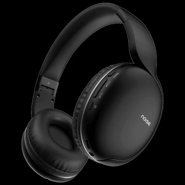 noise Two Bluetooth Headphone with Mic (Upto 50 Hours Playtime, Over Ear, Bold Black)