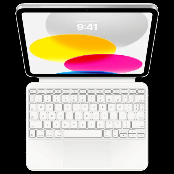 Apple Magic Bluetooth Folio Keyboard for iPad (10th Gen) 10.9 Inch with Touchpad (Multi Touch Gestures, White)
