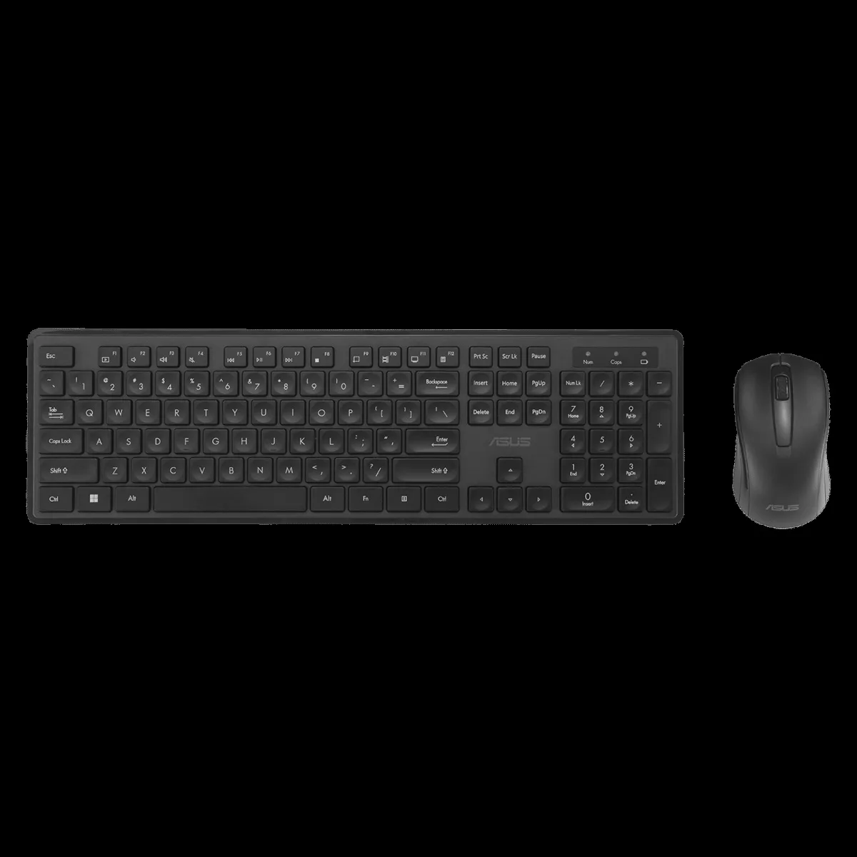 ASUS CW101 Wireless Keyboard & Mouse Combo (104 Keys, 1000DPI, Near Silent Operation, Black)